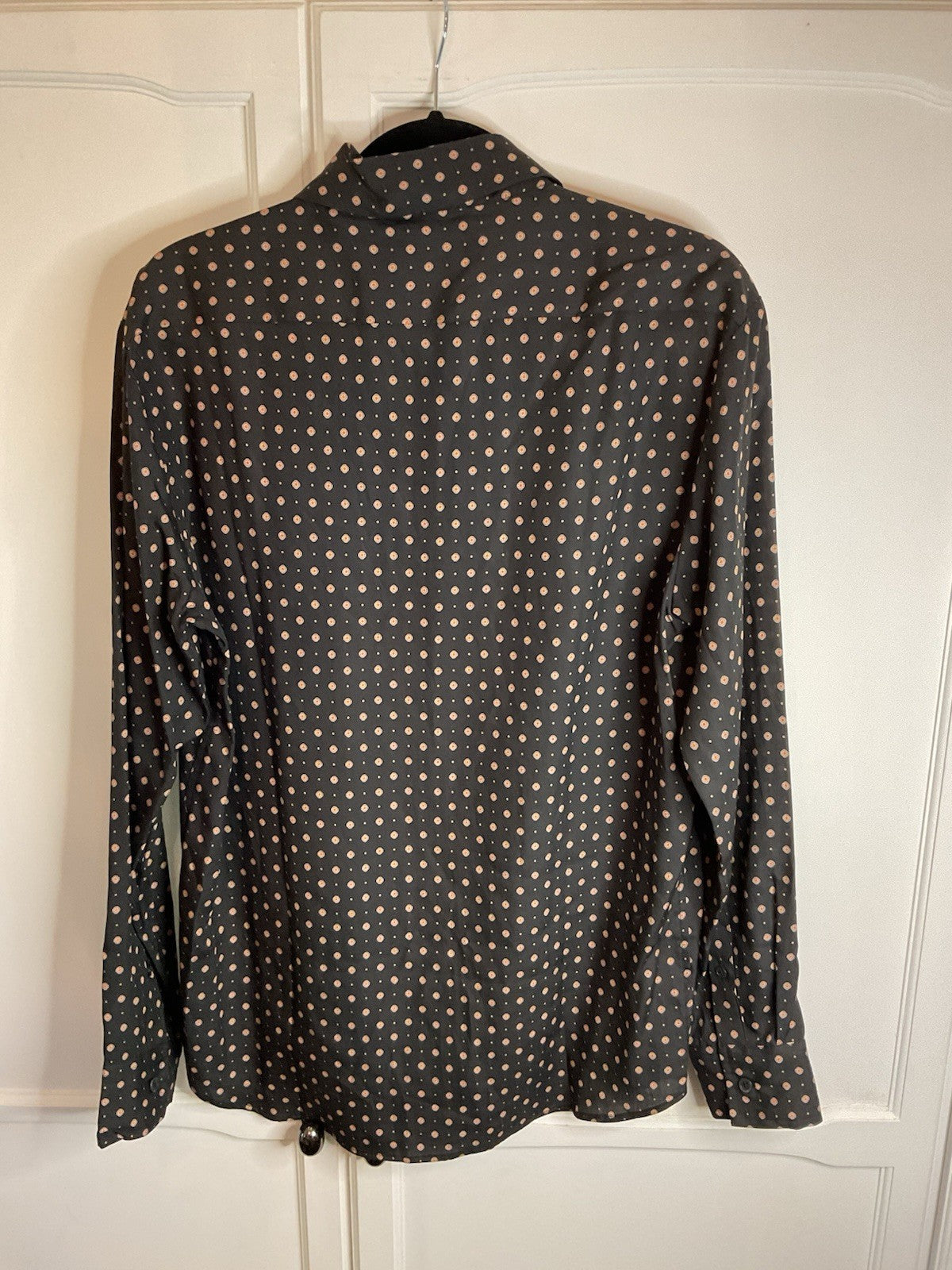 Neuw Denim Curtis Long Sleeve Sartorial Print Shirt Black M43h12 Bnwt Designer M1