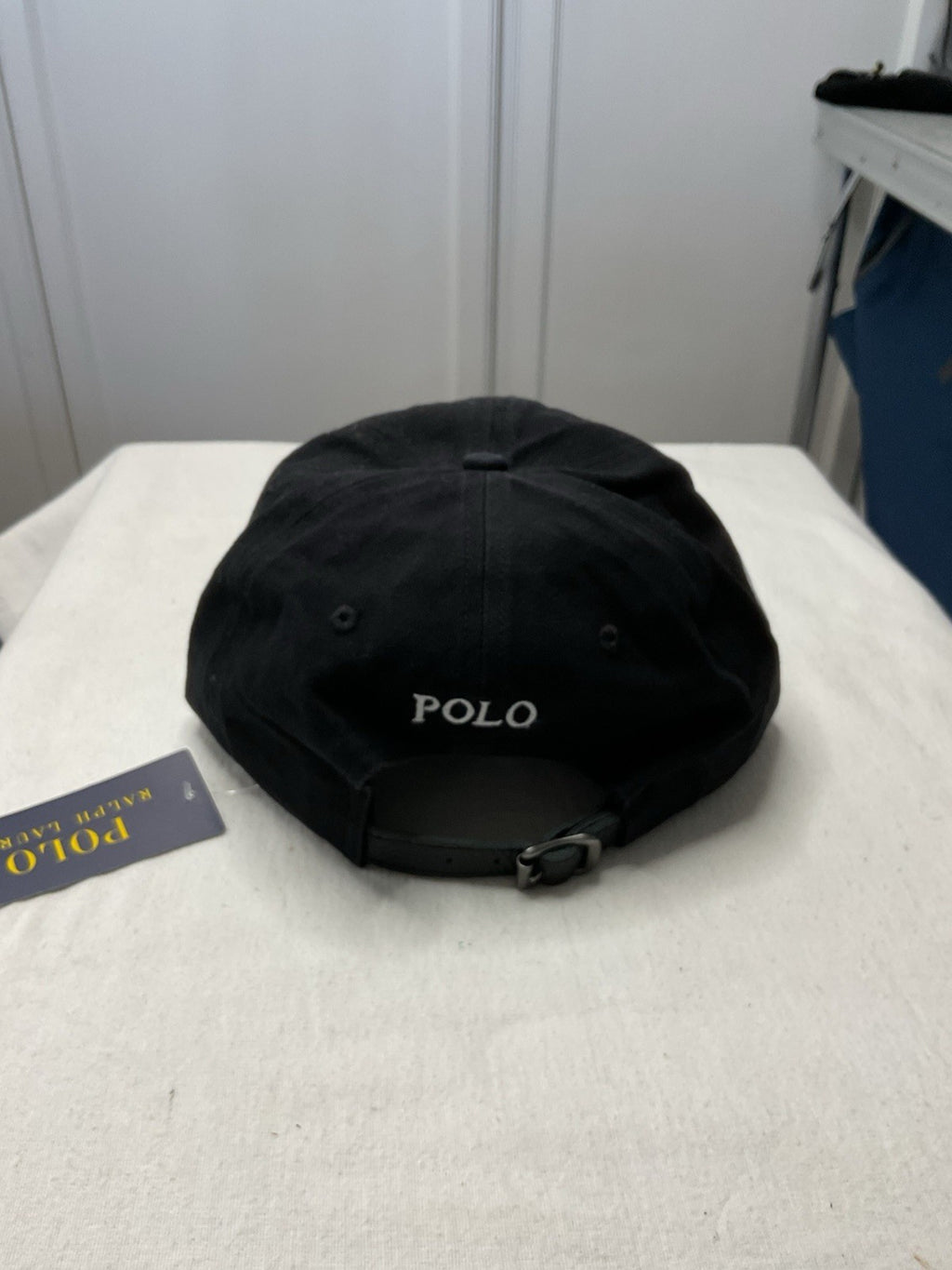 Polo Ralph Lauren Big Pony Chino Cap  in black  -   One Size leather strap bnwt 3