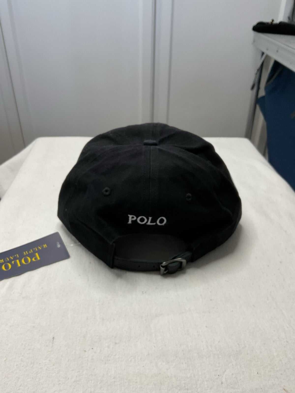 Polo Ralph Lauren Big Pony Chino Cap  in black  -   One Size leather strap bnwt 3