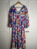 Nobody's Child Woman’s Multi Floral Zendeya Midi Dress Size 8 Bnwt0