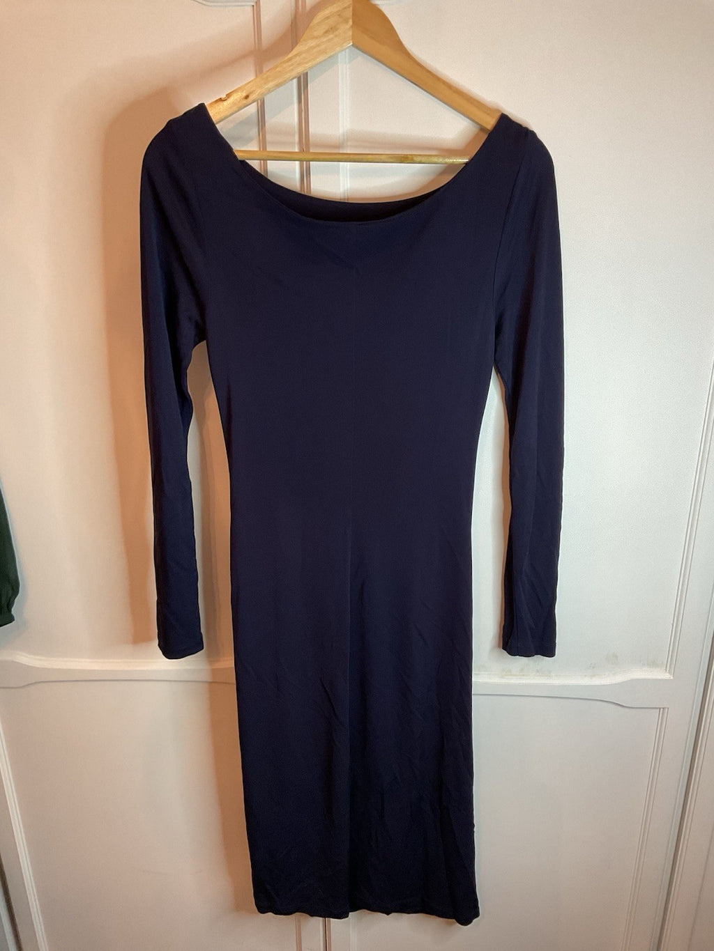 L K Bennett Wilder Dress 10 Navy long sleeve beautiful dress1
