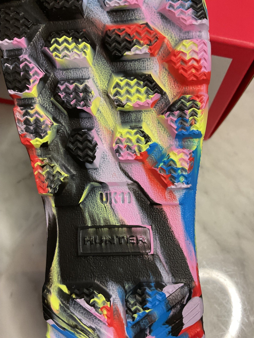 Hunter Kids Water Shoes Marble Effect, Size UK11, Removable Lining Socks New5