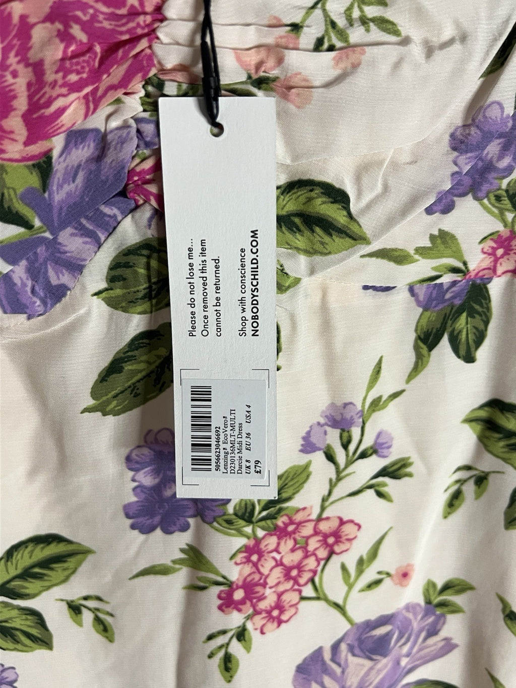 Nobody’s Child Woman’s Darcie Midi Dress Size 8 Bnwt Rrp £794