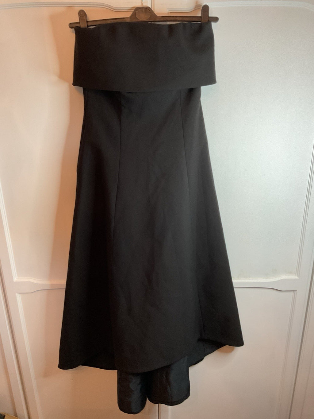 Karen Millen Women's Dress Size 6 Compact Stretch Bandeau Full Skirt Midi Dress0