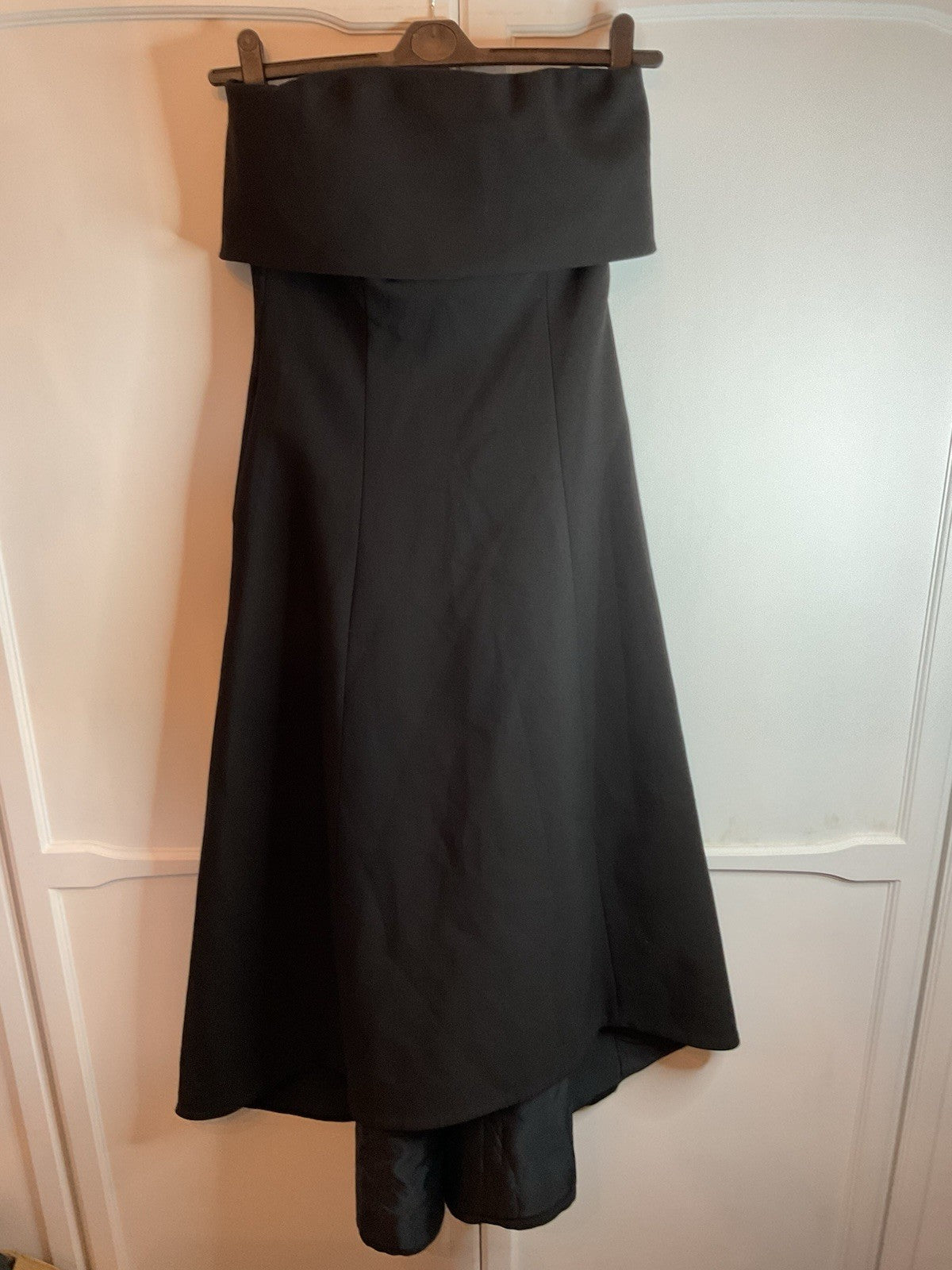 Karen Millen Women's Dress Size 6 Compact Stretch Bandeau Full Skirt Midi Dress0