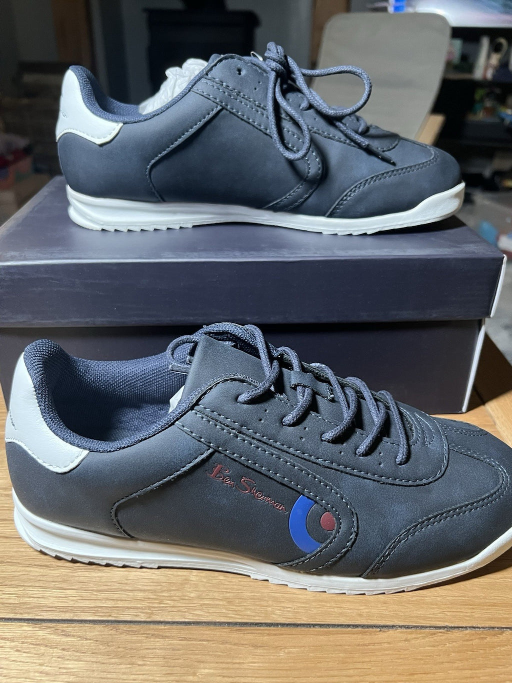 Ben Sherman JNR Target Navy Bs27403 Uk 4 Eu 37 Shoes Trainers Sneakers Bnib New2
