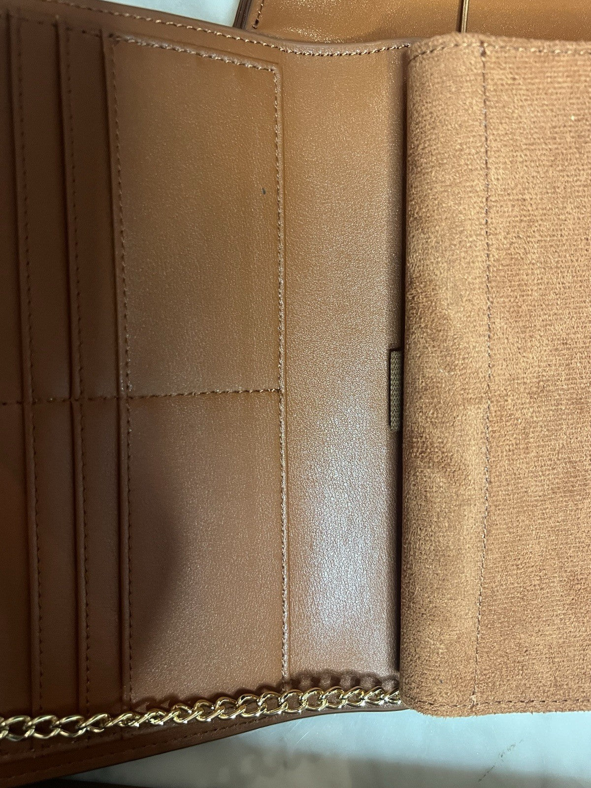 Arte Brown Leather Multrees Croc Effect Chain Purse & Wallet Brand New Boxed5