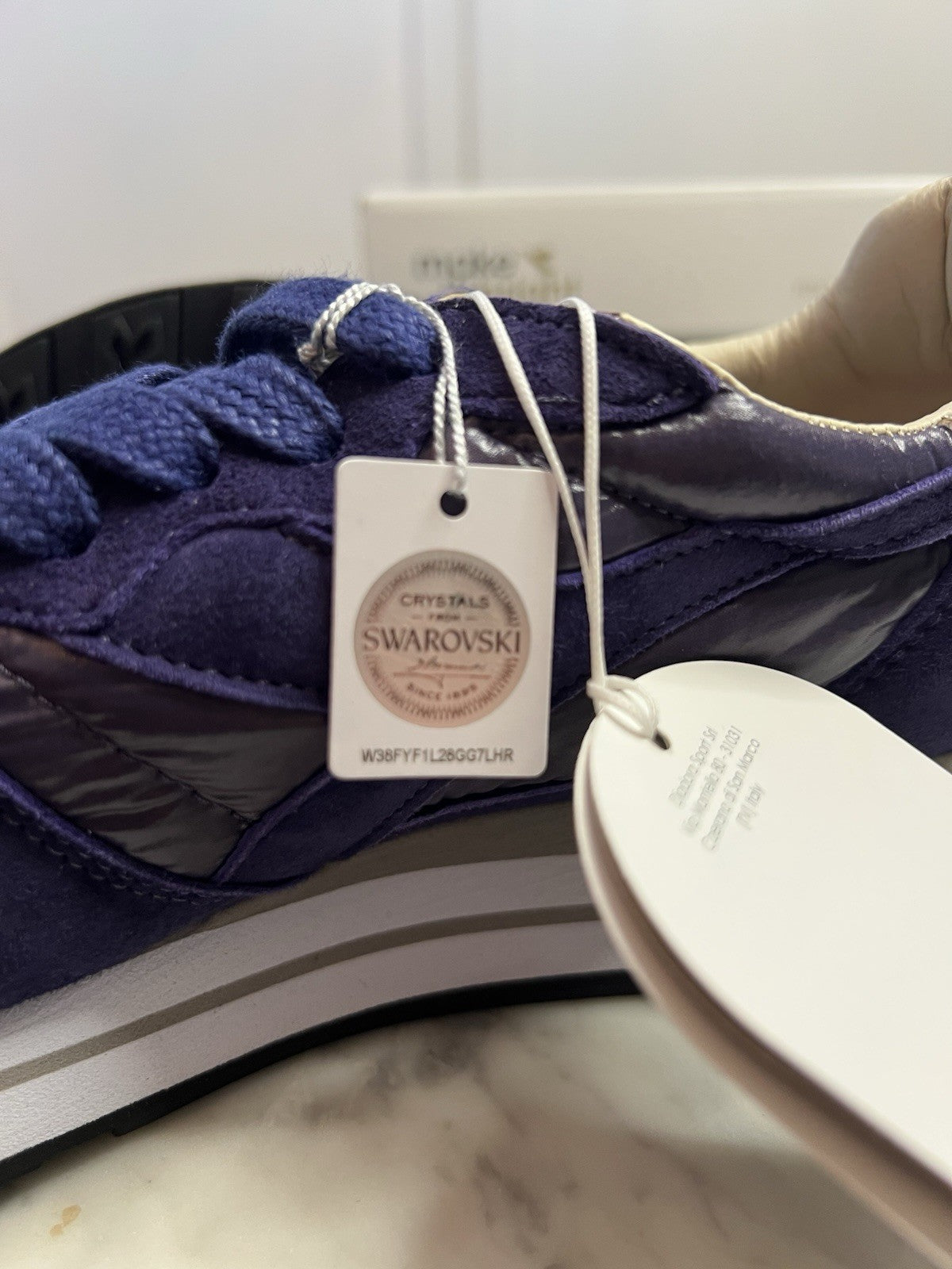 Diadora Heritage Camaro Violet Swarovski Cyrstal Trainers Uk 4 Bnib RRP £230 New9