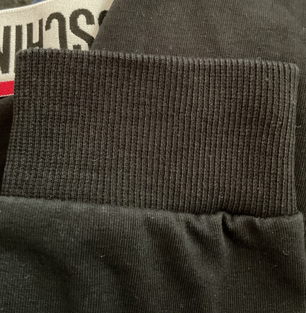 MOSCHINO Sweatshirt Womens Logo Tape Crew Neck Long Sleeve Black Size XS4