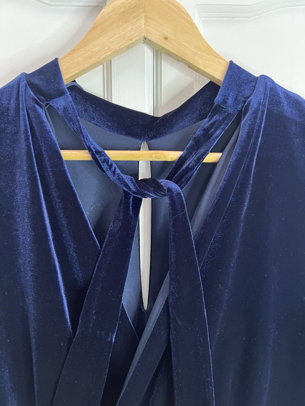 Seasalt Navy Ivy Trail Sleeveless Velvet Dress Size 20 Petite Rrp £85.953