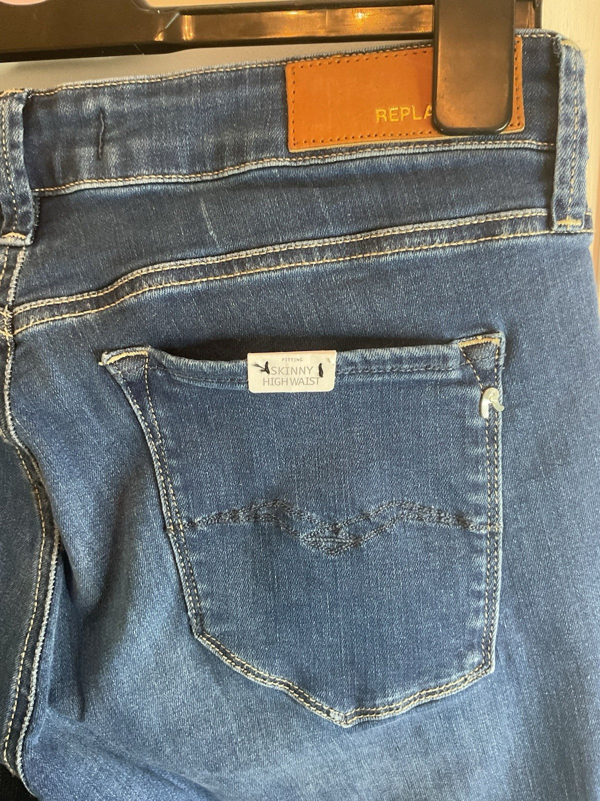 LADIES Skinny REPLAY LUZIEN High Waist JEANS (W32 L32) Bnwt2