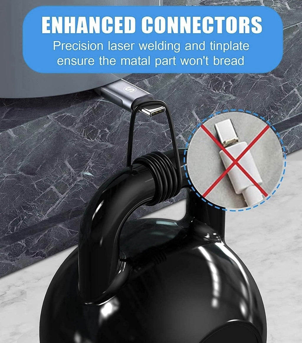 Avibrex 2-Pack 2M Braided Tangle Free Fast Charging Cable USB-A To USB-C4