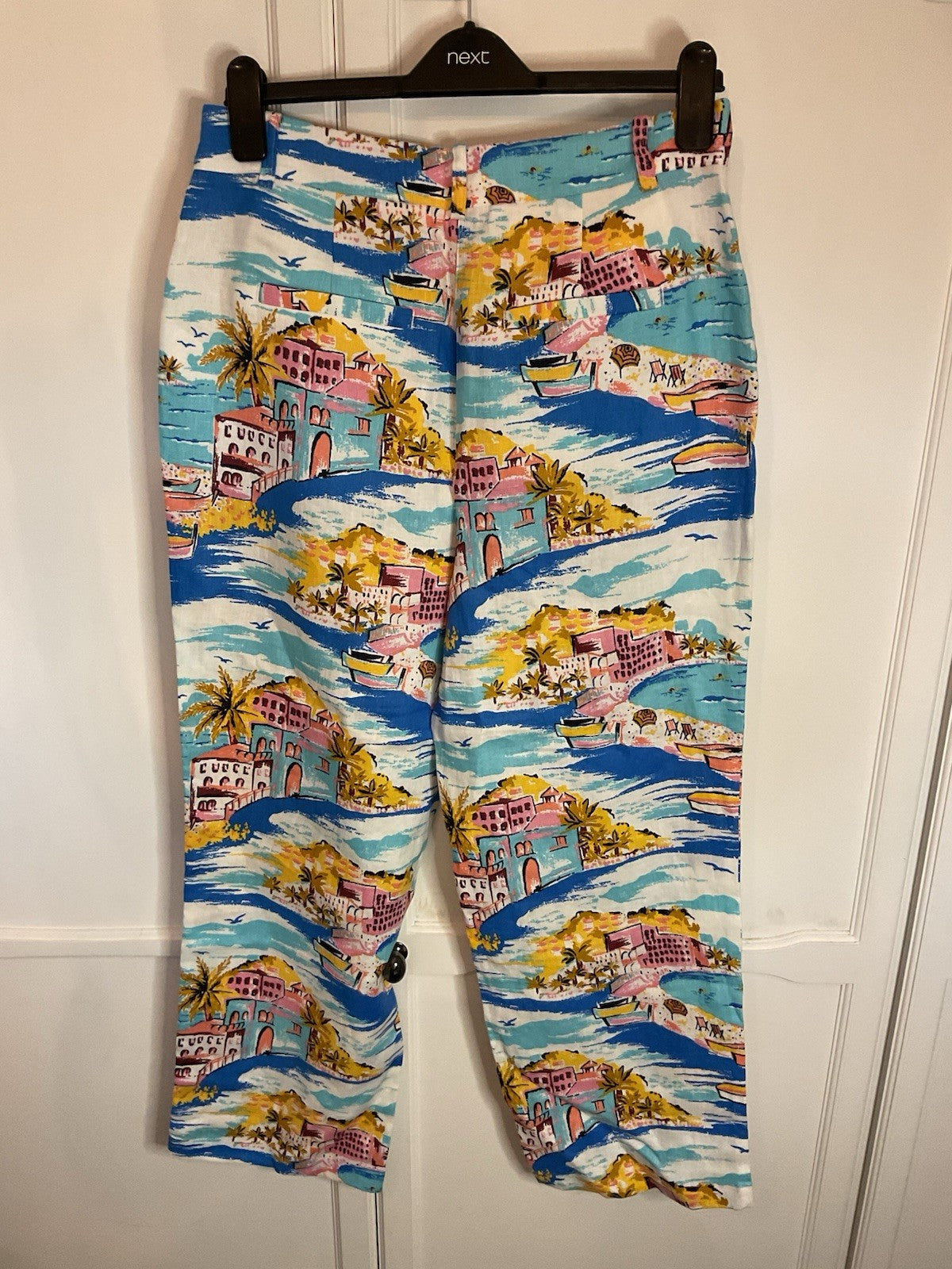 Boden Westbourne Linen Crop Trousers R0689 Uk12L Brand New With Tags1