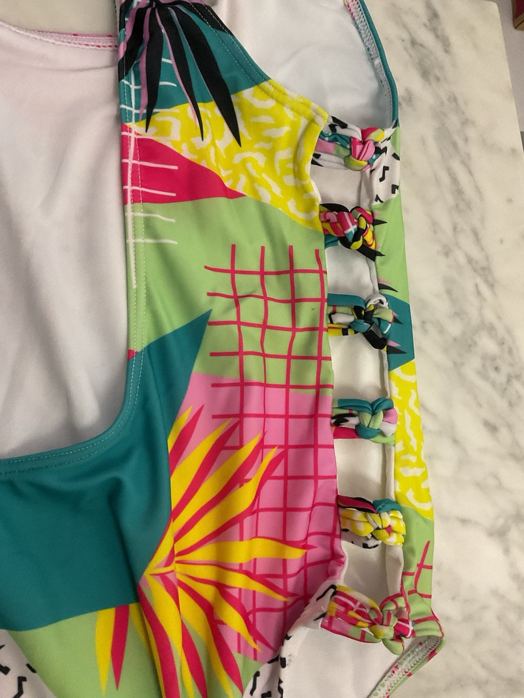 Chelsea Peers Women's Swimming Costume Funky Multi Coloured Size Large BNWT6