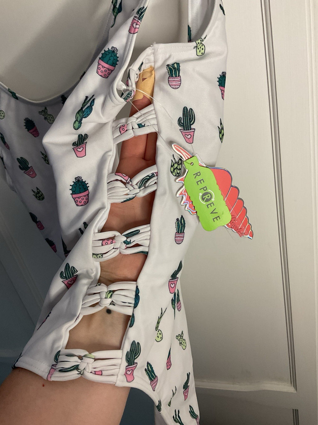Chelsea Peers Women's Swimming Costume Cactus Design Size Large BNWT2