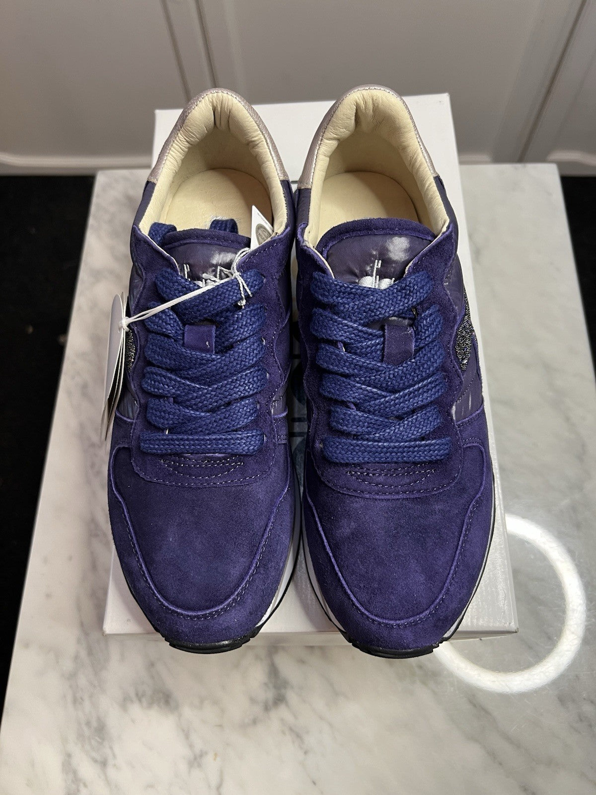 Diadora Heritage Camaro Violet Swarovski Cyrstal Trainers Uk 4 Bnib RRP £230 New2