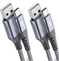 Avibrex 2-Pack 2M Braided Tangle Free Fast Charging Cable USB-A To USB-C0