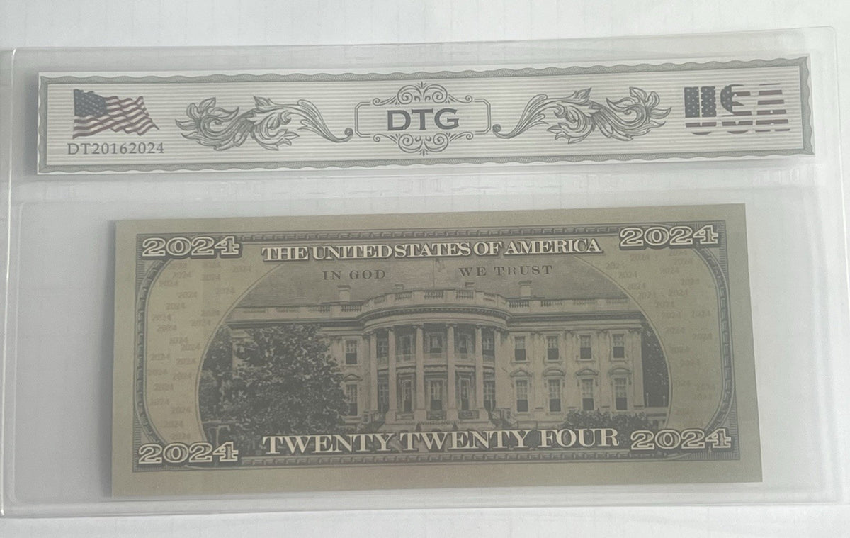 2024 federal return to victory note DONALD TRUMP 65 DTG UNC sealed/encapsulated 1