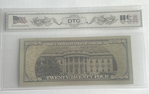 2024 federal return to victory note DONALD TRUMP 65 DTG UNC sealed/encapsulated 1