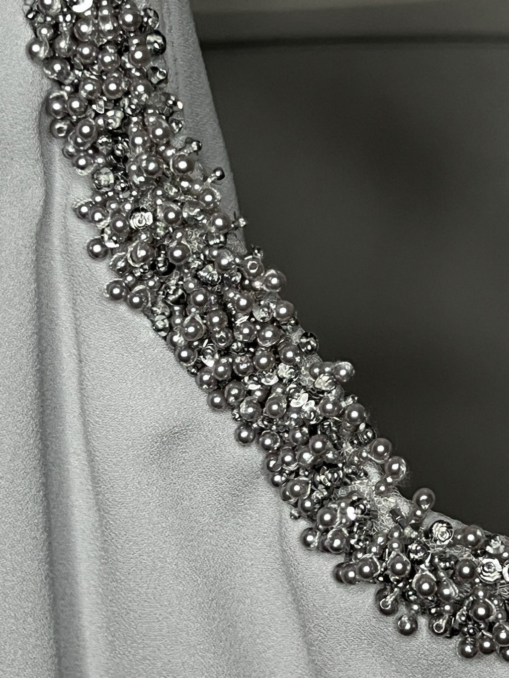 Stunning Coast Halter Neck Dress Light Grey Embellished Size 12 Bnwt rrp £149.002