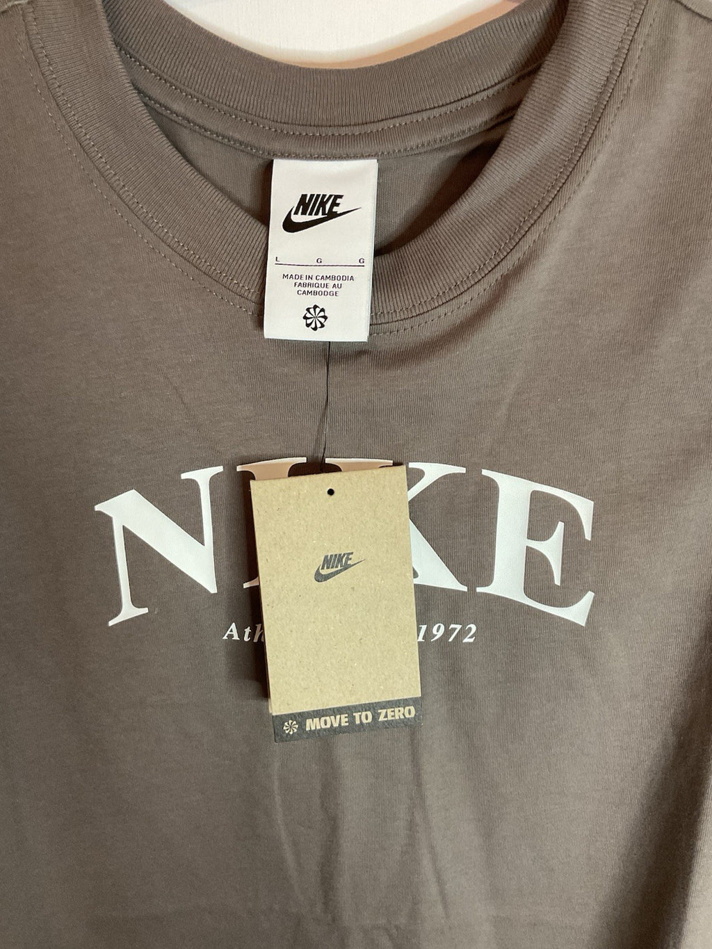 Nike Ladies Brown Cropped Top Size L Bnwt2