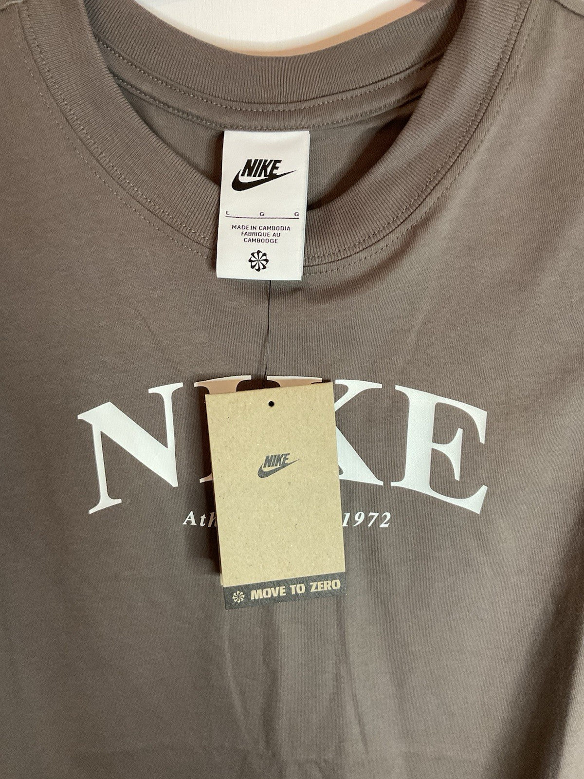 Nike Ladies Brown Cropped Top Size L Bnwt2