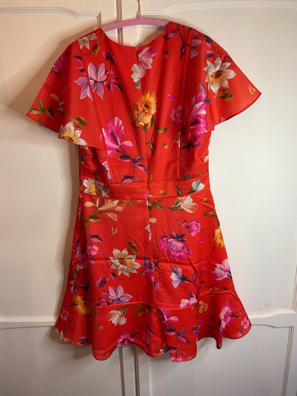 Ted Baker Mira Brt Orange Rhubarb Mini Dress Size UK 8 Bnwt Rrp £1591