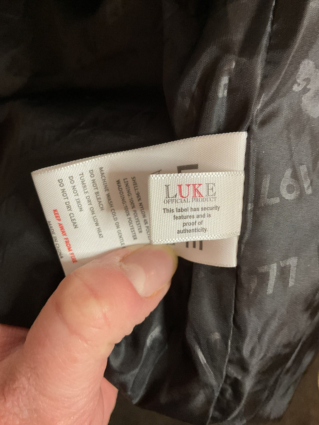 Luke 1977 Dreward Longline Jacket Men’s Puffer, Immaculate Condition Rrp £175.0011