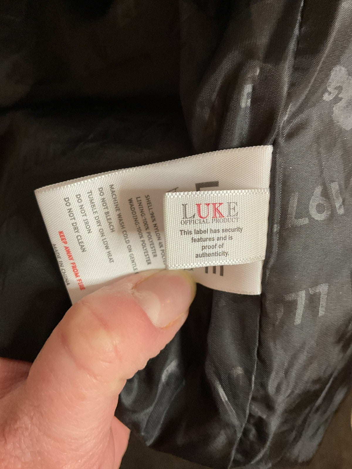 Luke 1977 Dreward Longline Jacket Men’s Puffer, Immaculate Condition Rrp £175.0011