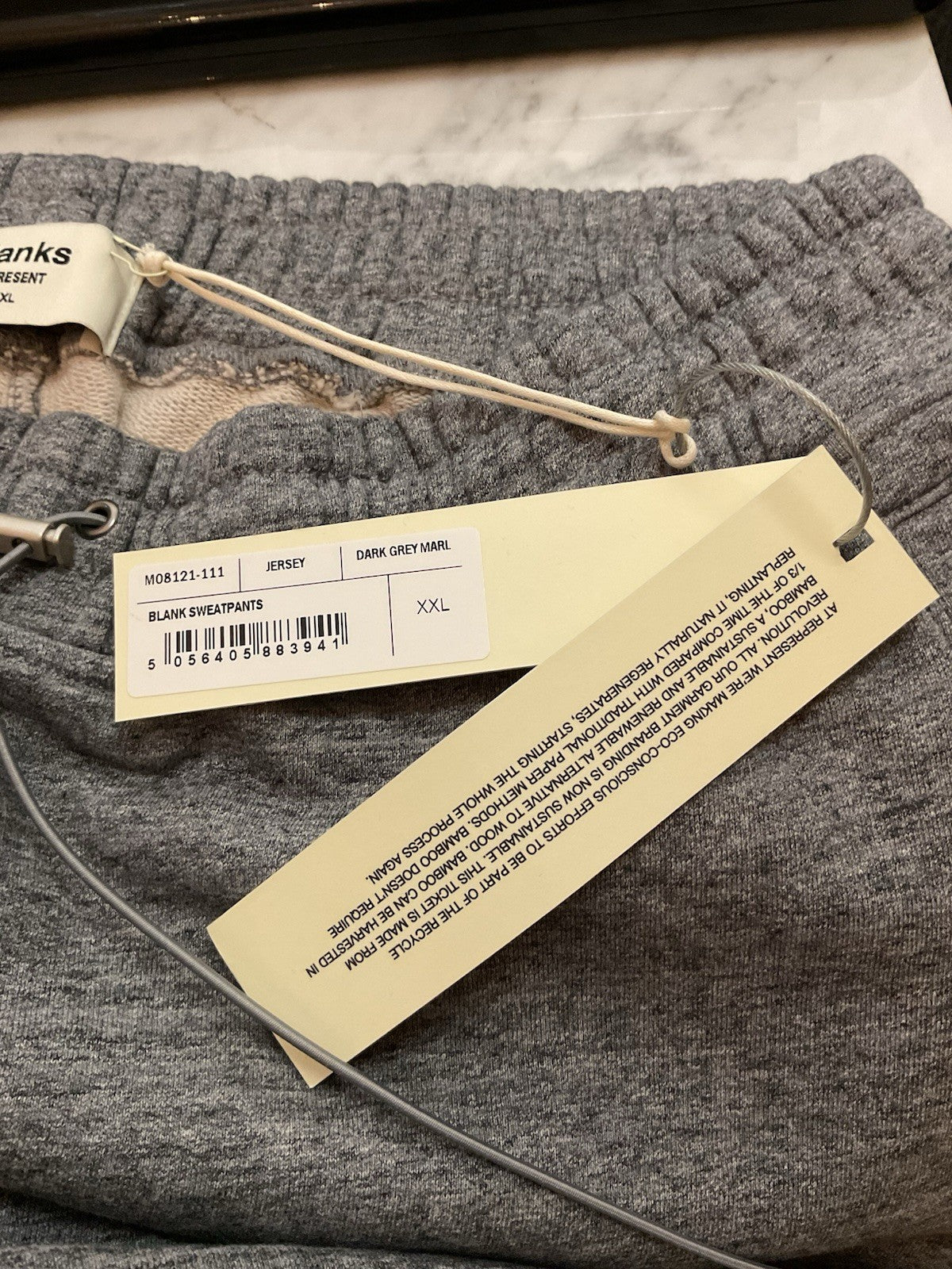 Represent Blanks Sweatpants Joggers Dark Grey Marl Jersey M08121-111 XXl Bnwt2