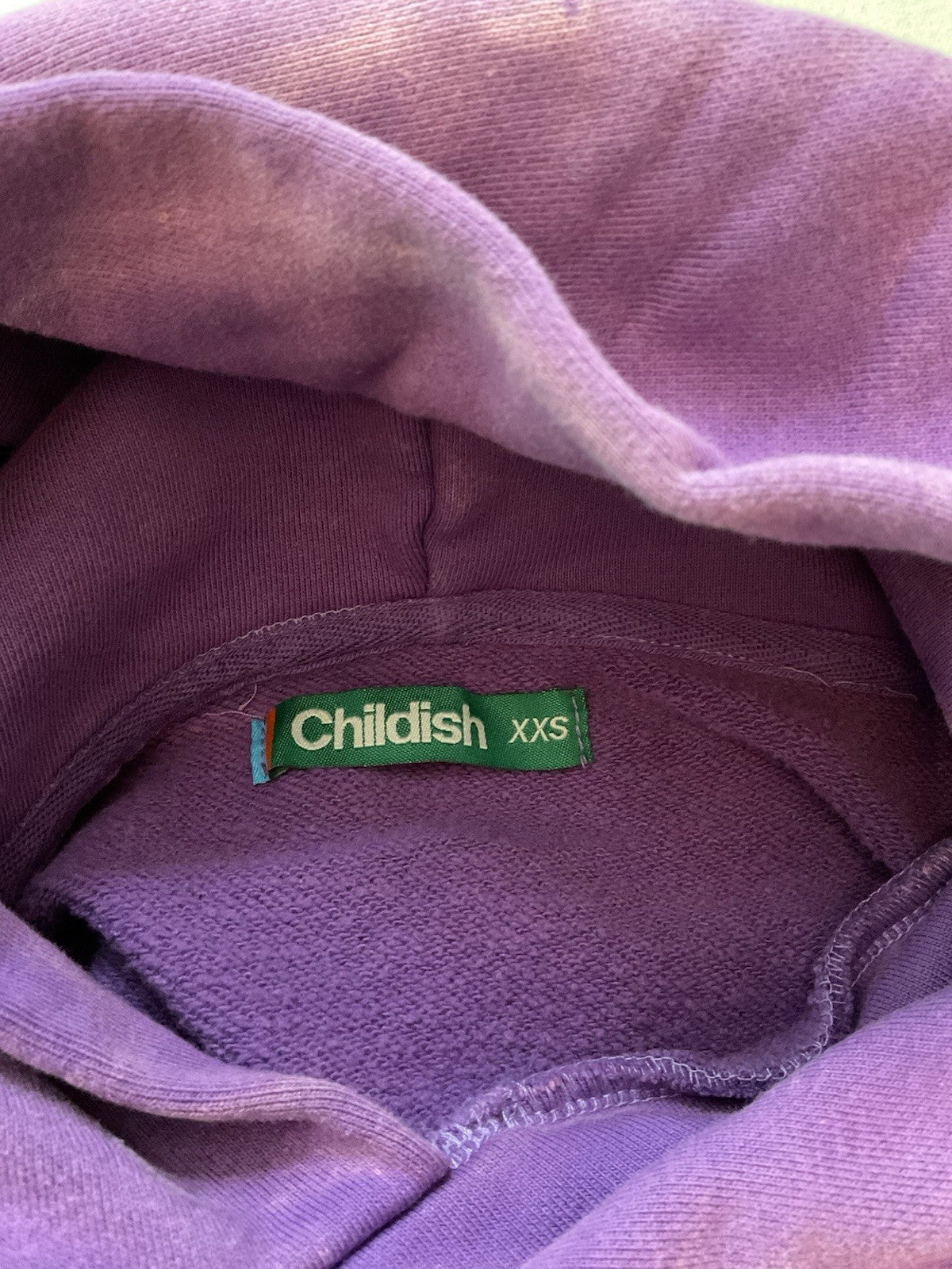 Childish Hoodie Jumper Purple Green Size XXS Bnwt7
