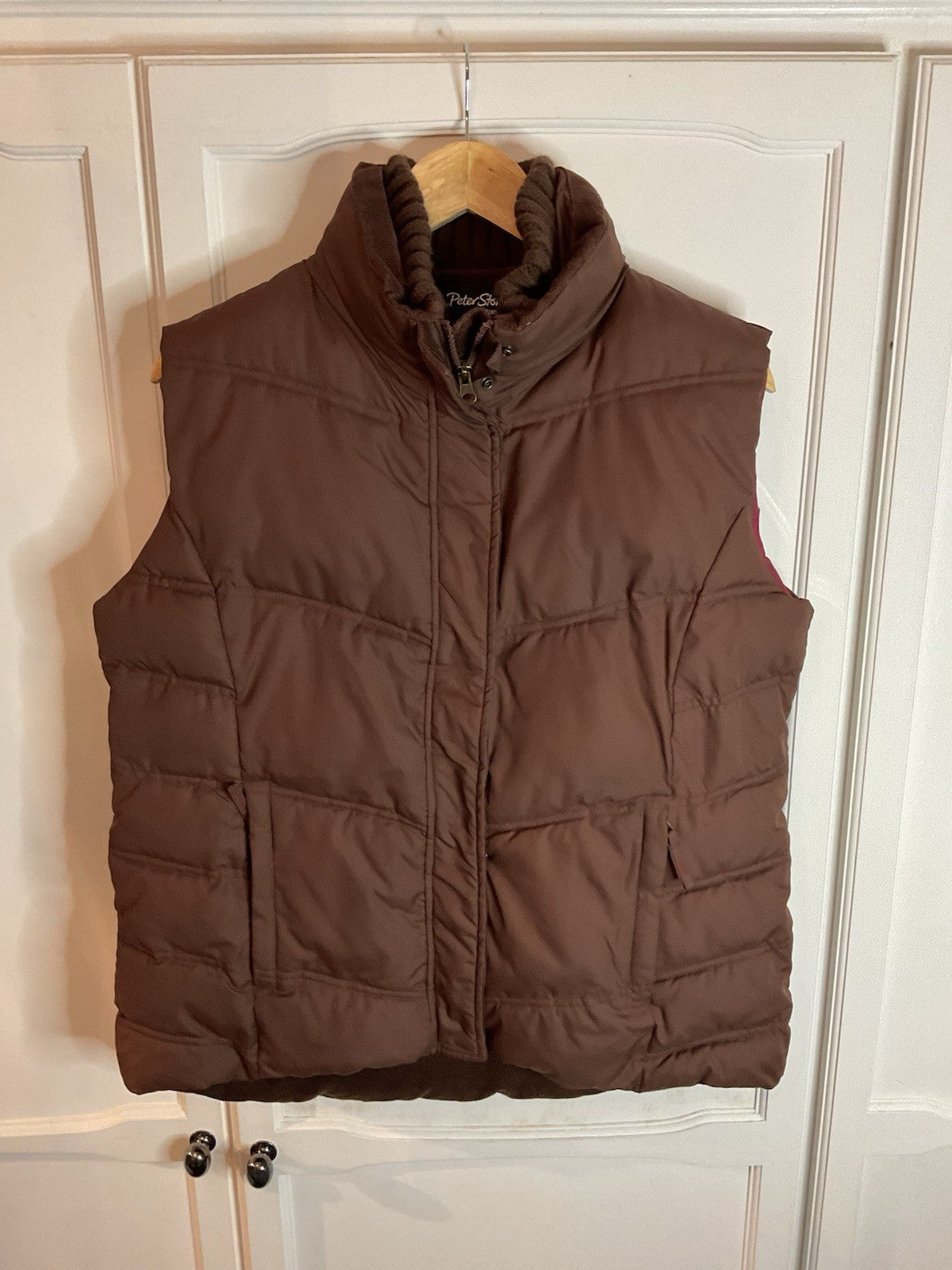 Peter Storm Women's Gilet Size 16 Brown Zip Pockets Bnwot0