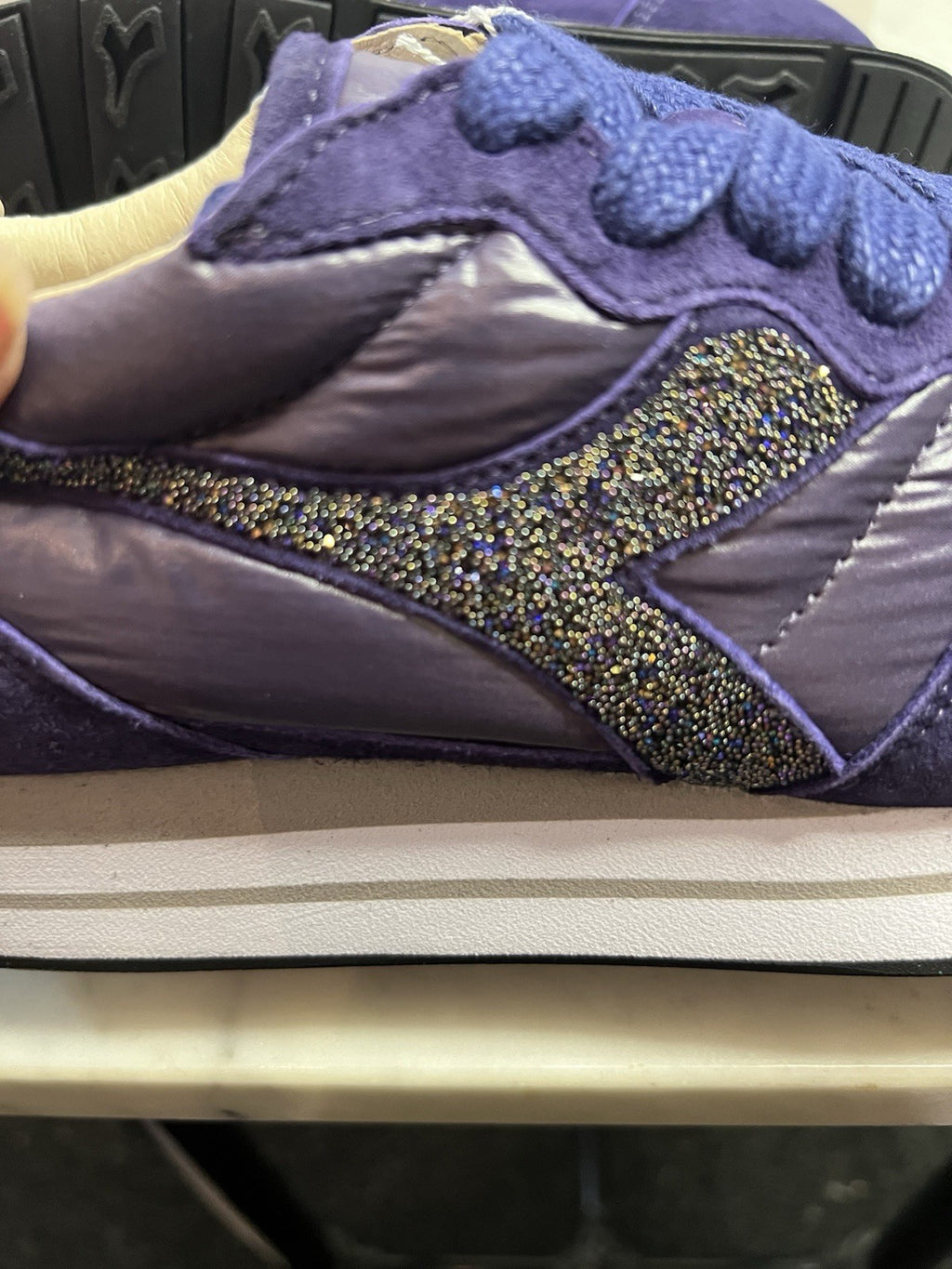Diadora Heritage Camaro Violet Swarovski Cyrstal Trainers Uk 4 Bnib RRP £230 New8