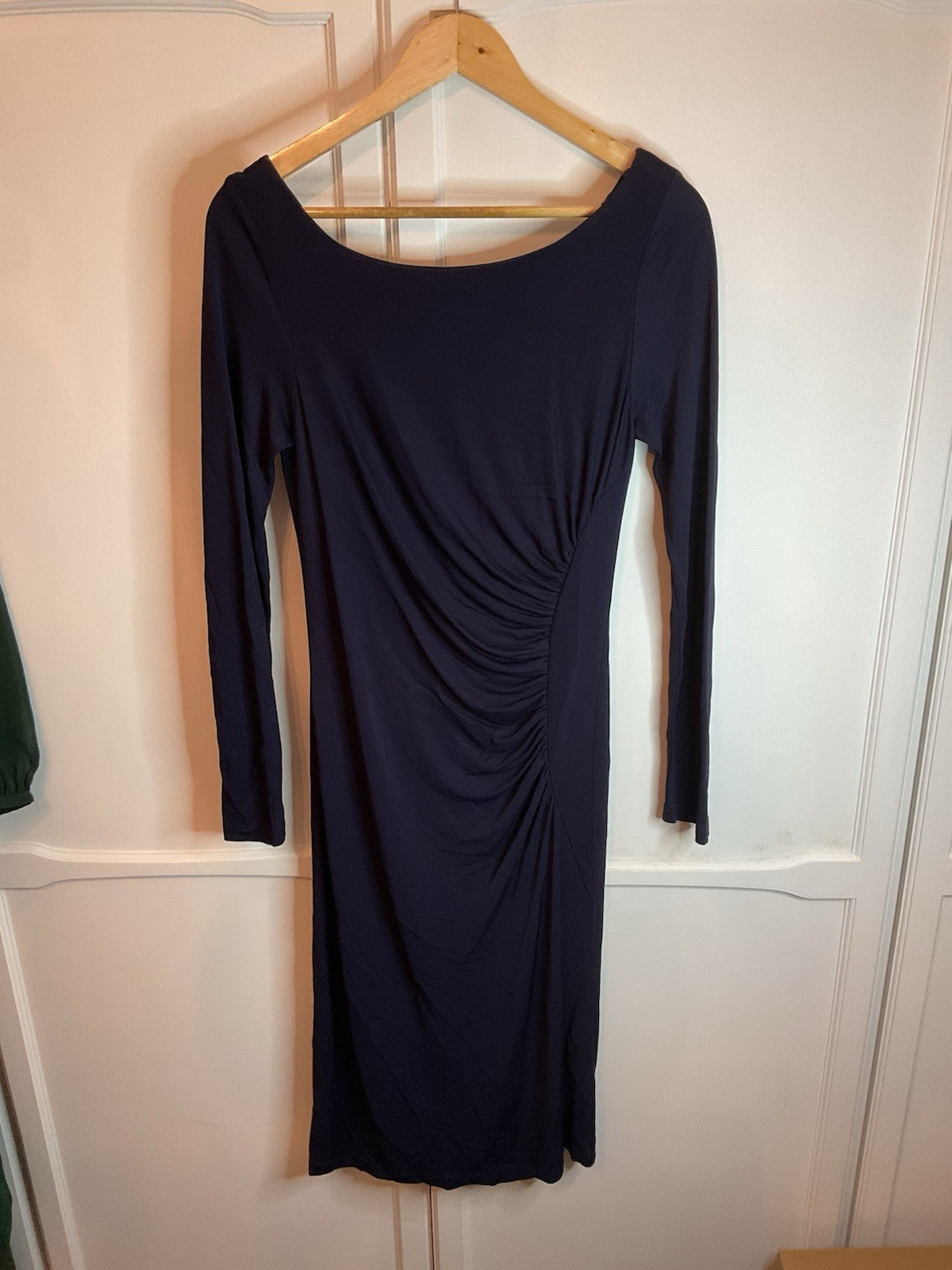 L K Bennett Wilder Dress 10 Navy long sleeve beautiful dress0