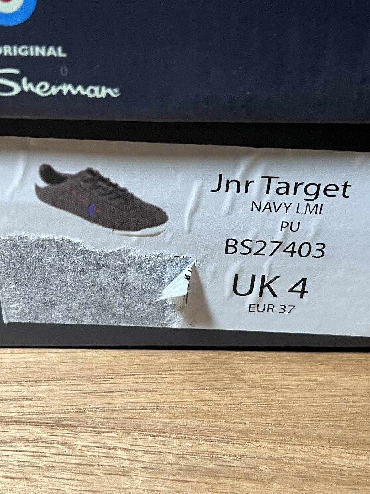 Ben Sherman JNR Target Navy Bs27403 Uk 4 Eu 37 Shoes Trainers Sneakers Bnib New5
