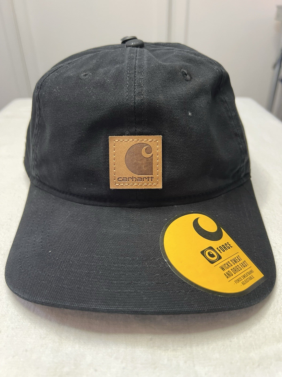 Carhartt Black Canvas Unisex One Size Adjustable Cap Bnwt0