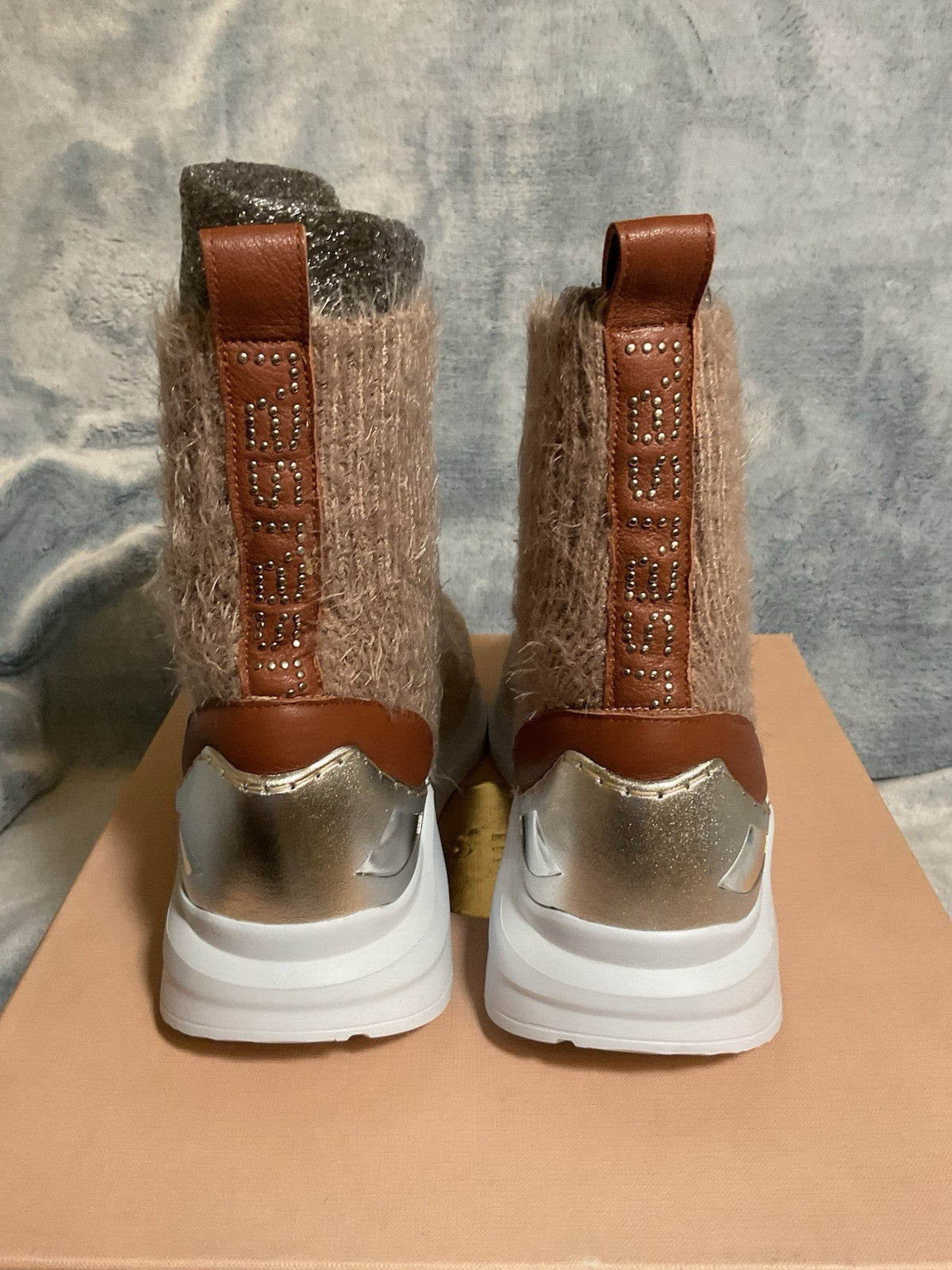 Ras Mohair Sable Sock Boots 5088 Uk 2.5 Eu35 Women's Shoes Bnib Designer New4