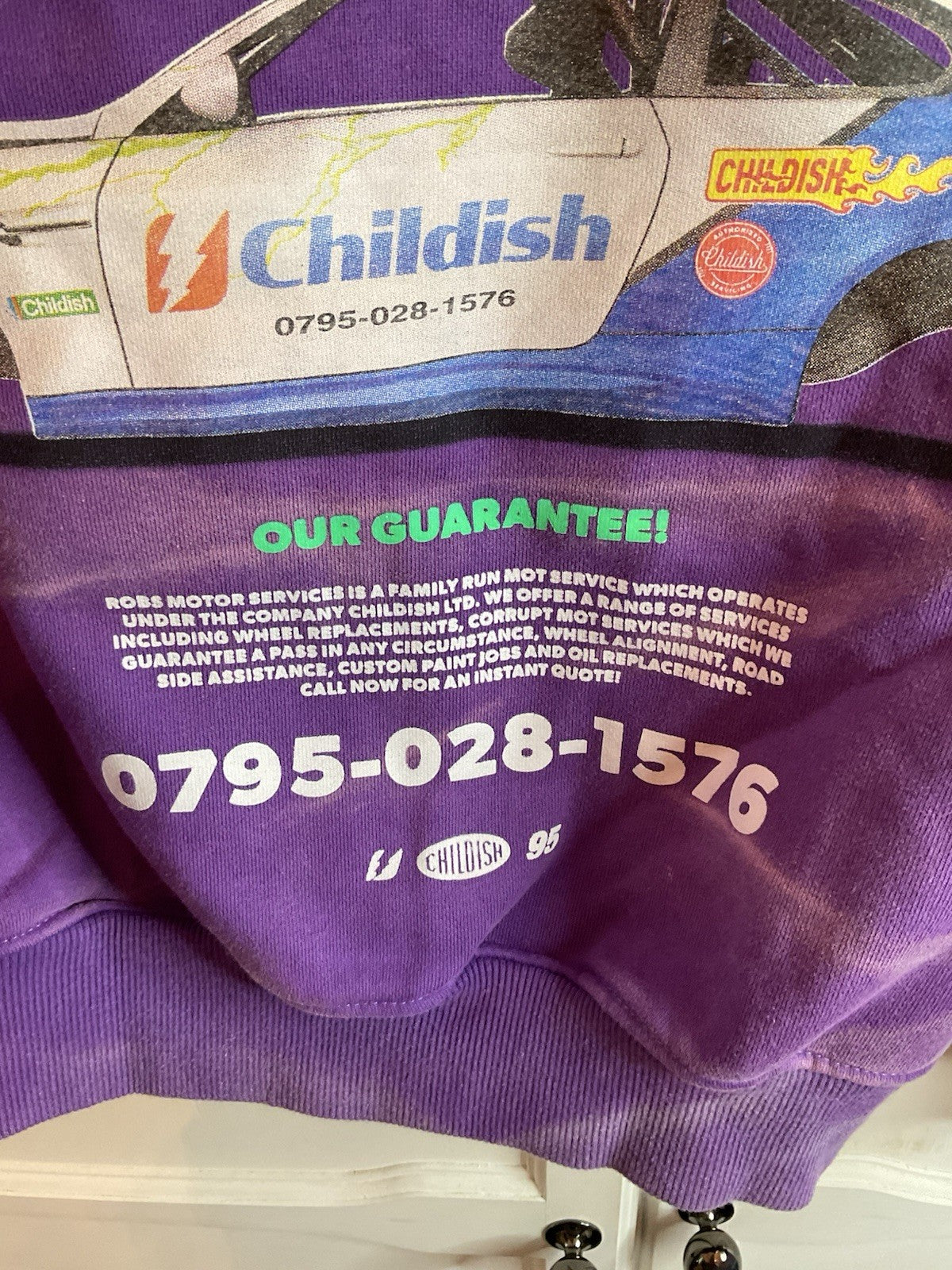 Childish Hoodie Jumper Purple Green Size XXS Bnwt2
