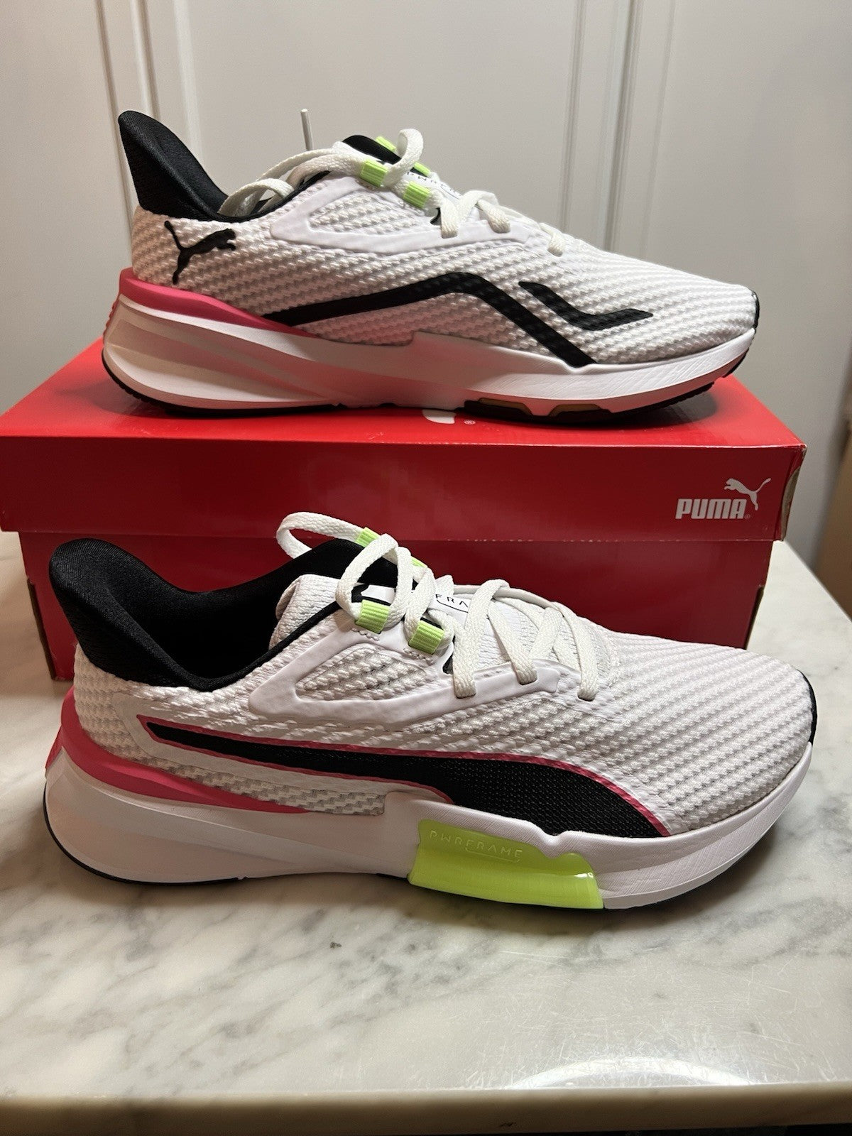 PUMA PWRFrame TR Wn’s Puma White-fizzy Apple 376170 09 Uk5 Eu 38 Pumagrip Bnib2