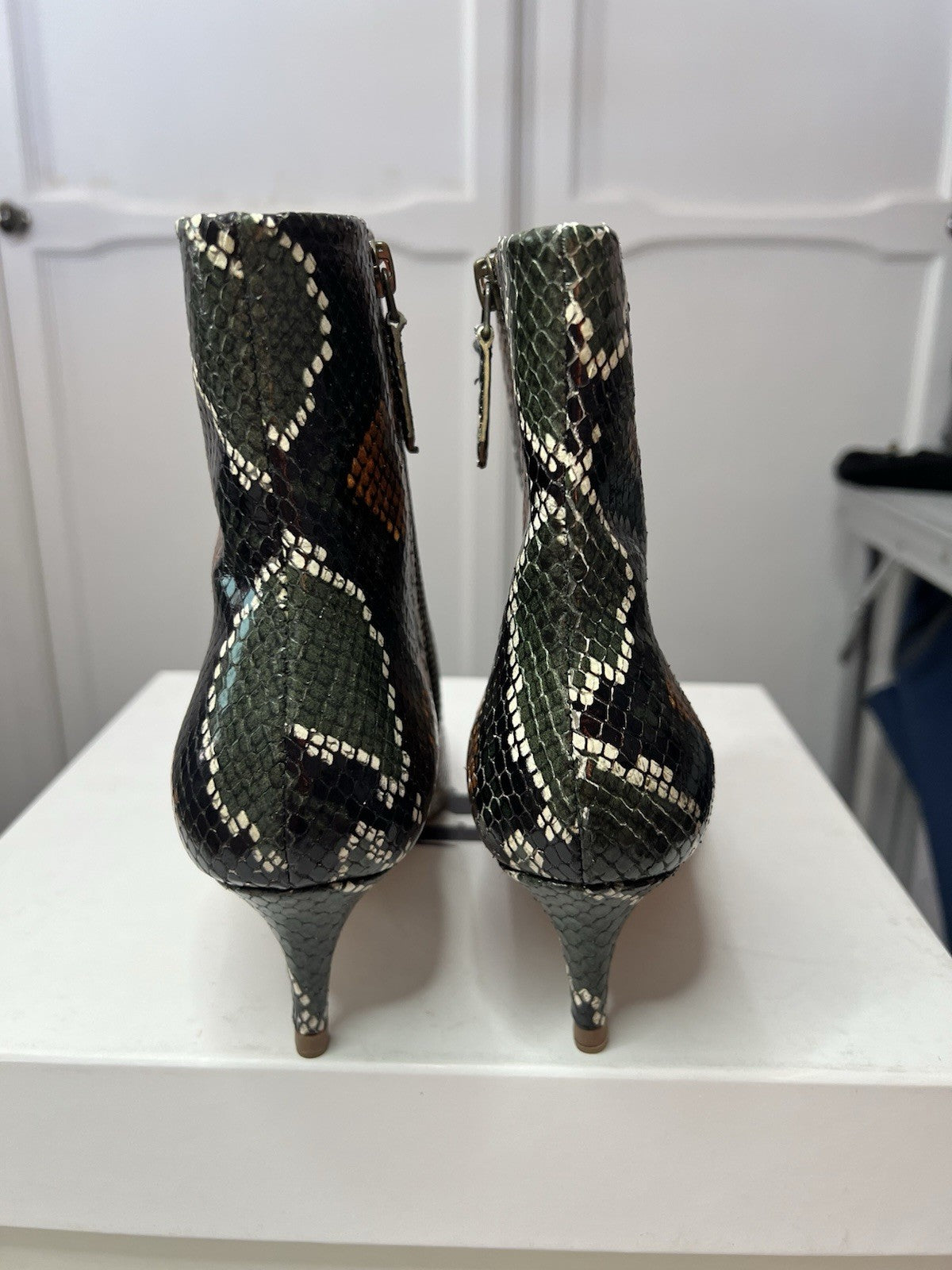 LK Bennett Multi Textured Snakeskin Heel Warwick Ankle Boots uk 3 rrp £295 bnib 3