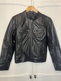 Pelle D’Annata very soft Italian leather biker style jacket uk10 rrp €299 Bnwt 0