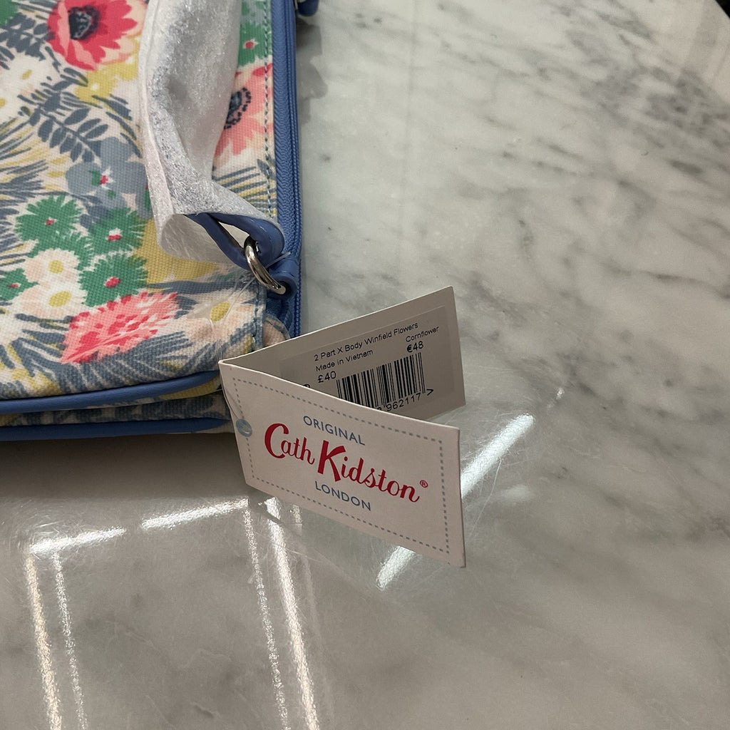 Cath Kidston Cross Body Bag Flowers Print New With Tag 2 part bag 5
