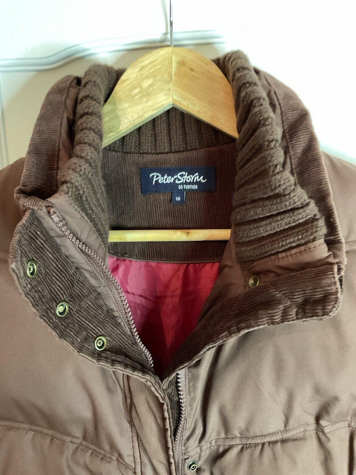 Peter Storm Women's Gilet Size 16 Brown Zip Pockets Bnwot5