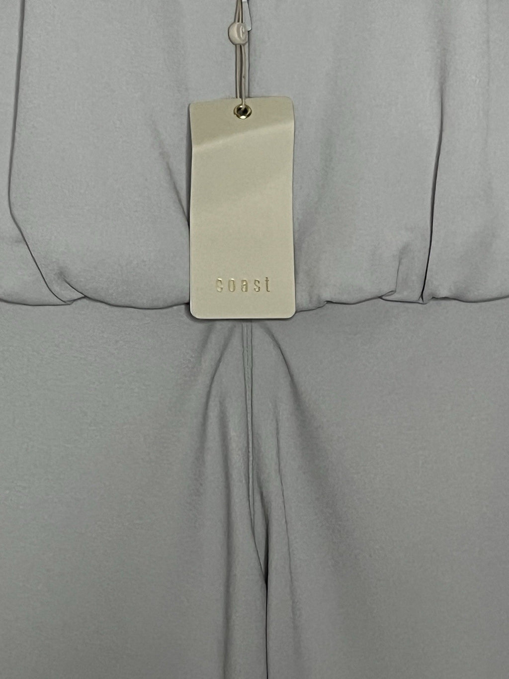 Stunning Coast Halter Neck Dress Light Grey Embellished Size 12 Bnwt rrp £149.003
