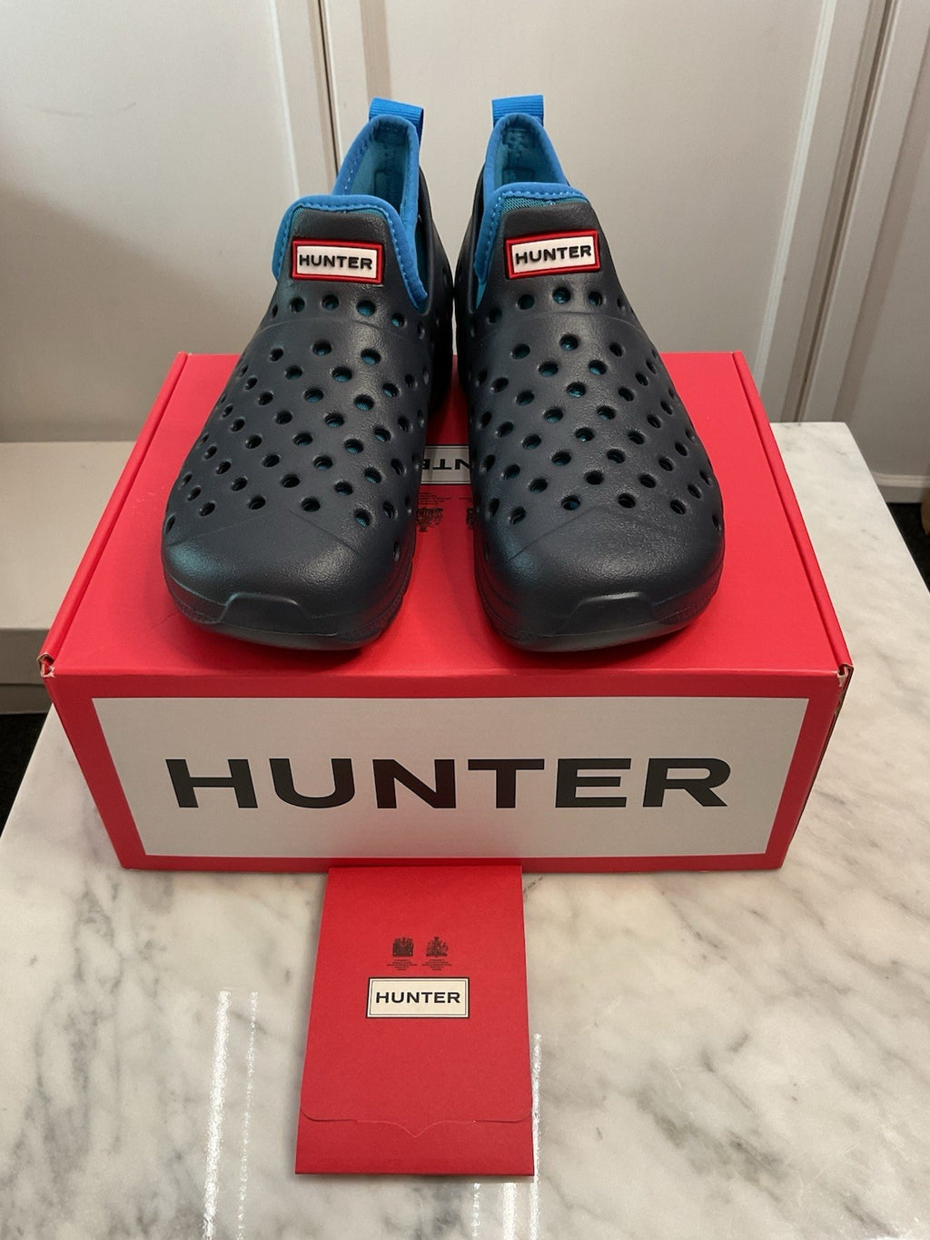 Hunter BK Water Shoes Navy/poolhouse Blue Kids Uk13 Bnib With Removable Sock7