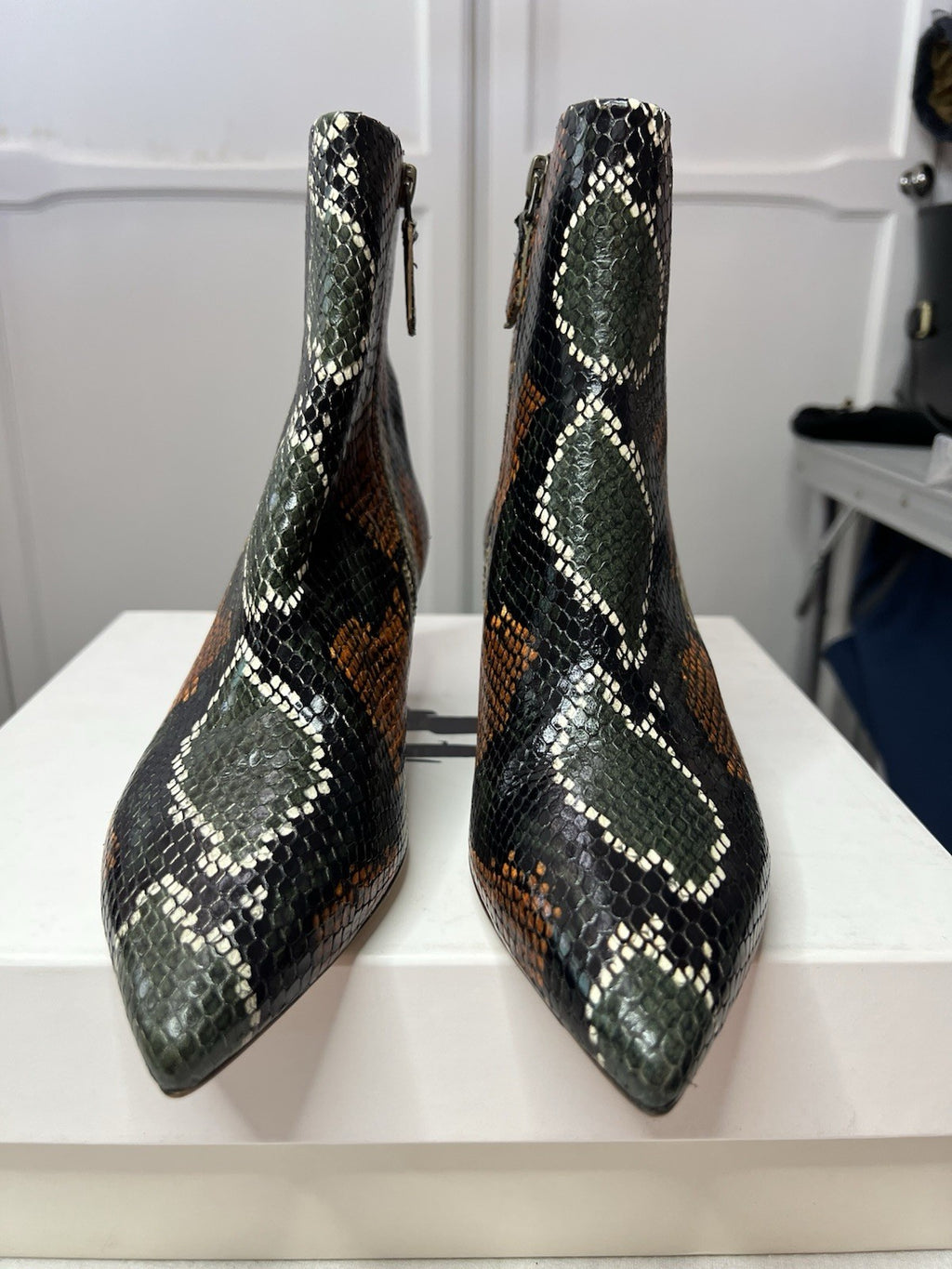 LK Bennett Multi Textured Snakeskin Heel Warwick Ankle Boots uk 3 rrp £295 bnib 1