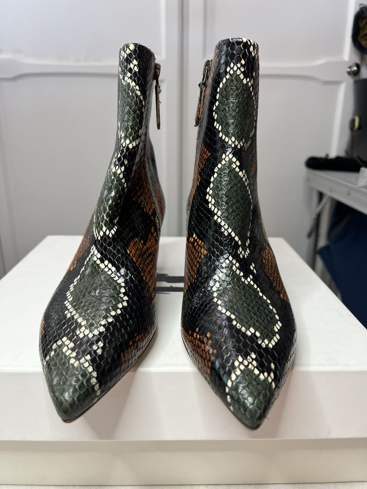 LK Bennett Multi Textured Snakeskin Heel Warwick Ankle Boots uk 3 rrp £295 bnib 1