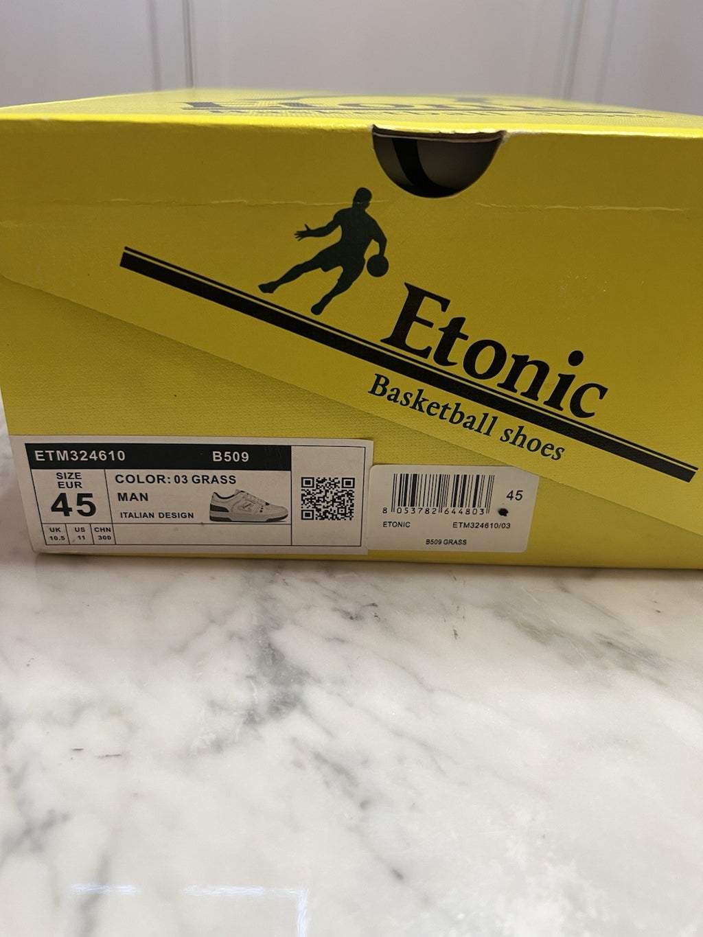 Etonic Men's Basketball Trainers Size UK 10.5 EUR 45 Grass Green ETM324610 Bnib6