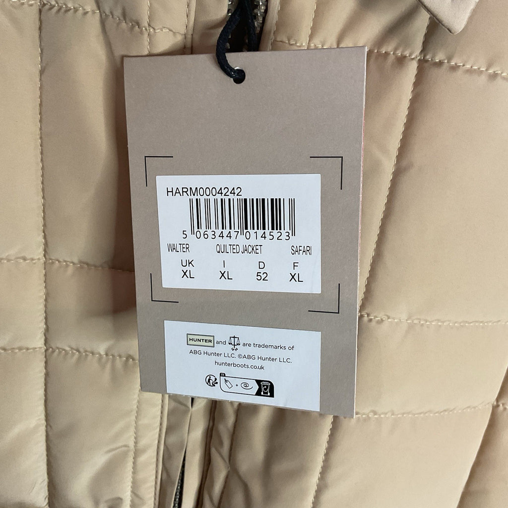 Hunter Walter Quilted Jacket Men’s XL Safari (Beige) Harm004242 BNWT New4