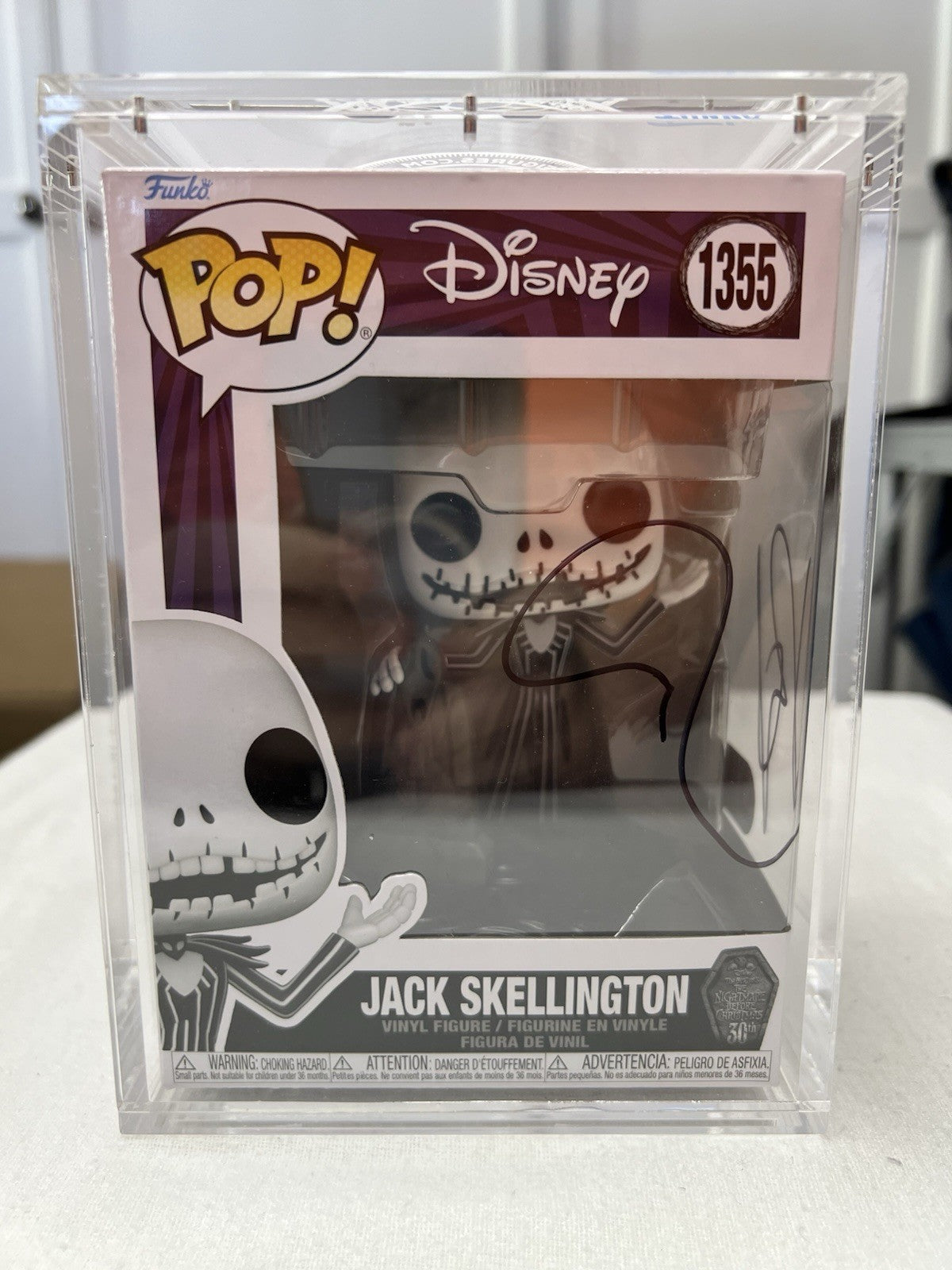 Tim Burton Signed 30th Nightmare Before Christmas Jack Skellington Funko Pop COA0